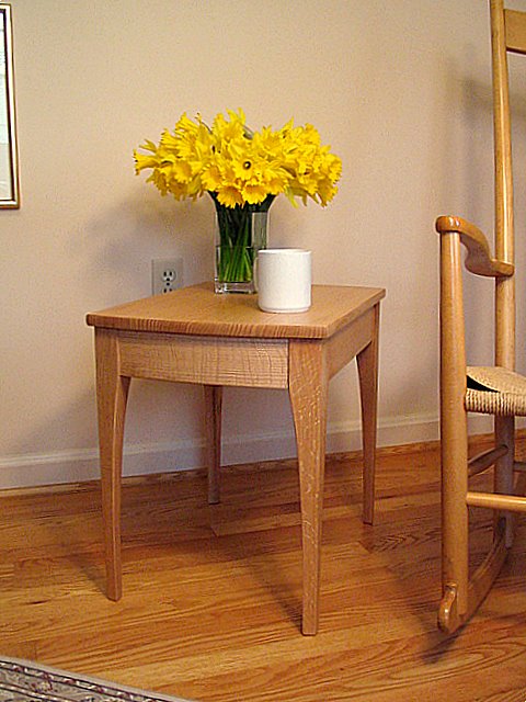 Table Mug Flowers and Parrt of Chair